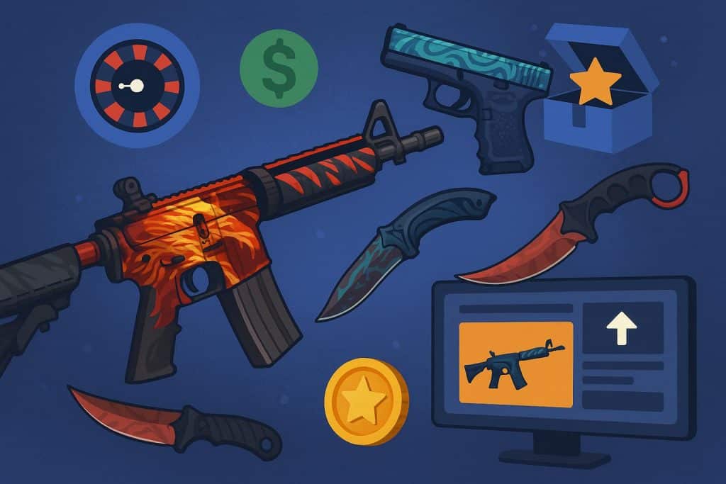 Popular CS2 skins showcased on secure trading platforms for safe and thrilling exchanges