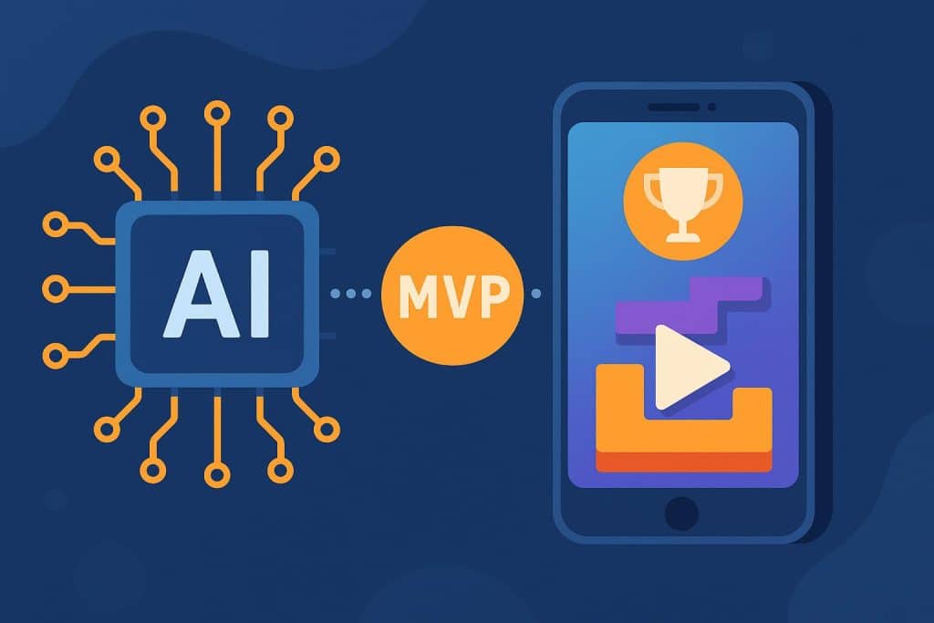 AI MVP & Mobile Games: A Winning Combination AI-powered mobile game interface showcasing leaderboard and achievements for enhanced gaming experience