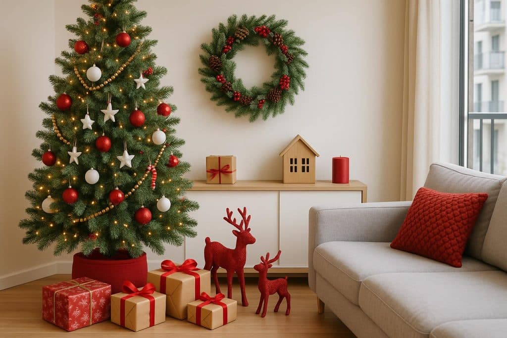 5 Best Christmas Decor for Your Condo Stylish Christmas decor ideas featuring festive wreaths, ornaments, and lights for condo spaces