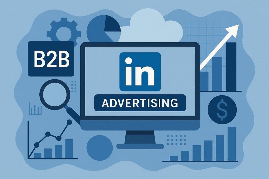 The Future of B2B Marketing: How LinkedIn Advertising Adapts to the Changing Digital Landscape LinkedIn advertising dashboard showcasing B2B marketing strategy in a digital landscape