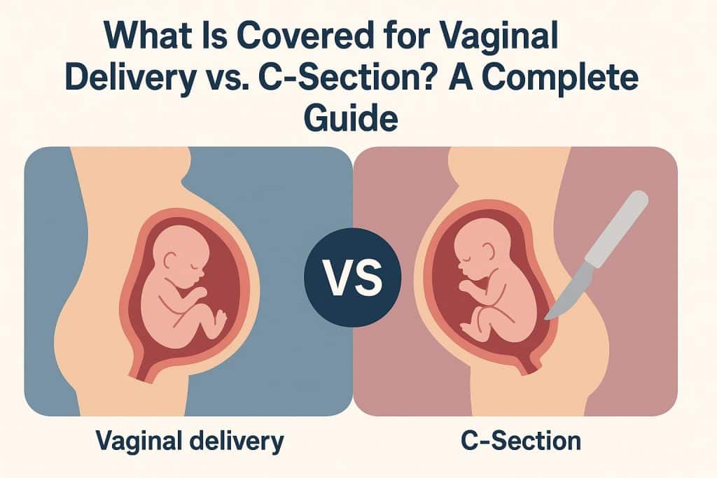 Comparison of vaginal delivery and C-section coverage in health insurance guide