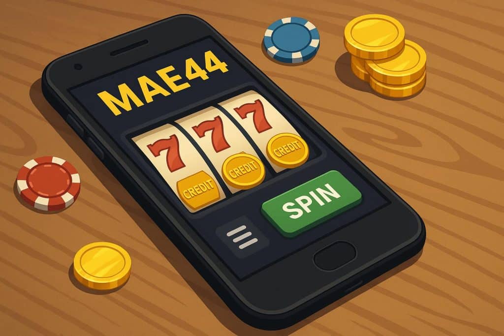 Playing MAE44 Free Credit No Deposit on Mobile: Tips for Smooth Gaming Mobile phone displaying MAE44 gaming app with free credit and smooth gameplay tips highlighted