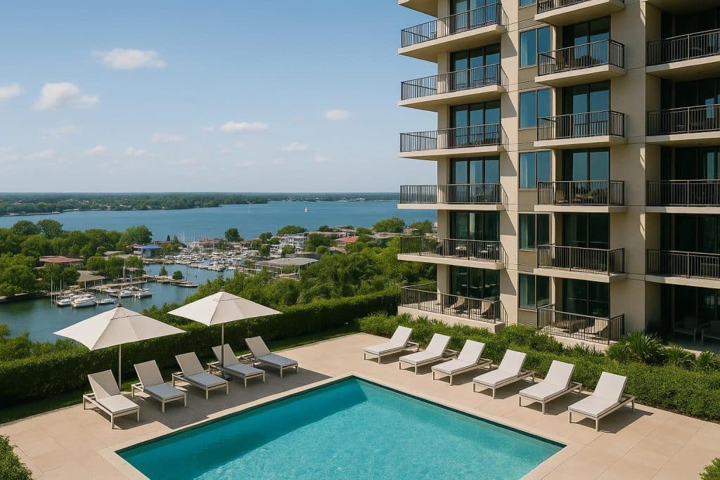 Why Condo Living Appeals to Both Weekend Travelers and Investors Modern condominium exterior showcasing urban living and investment opportunities for travelers