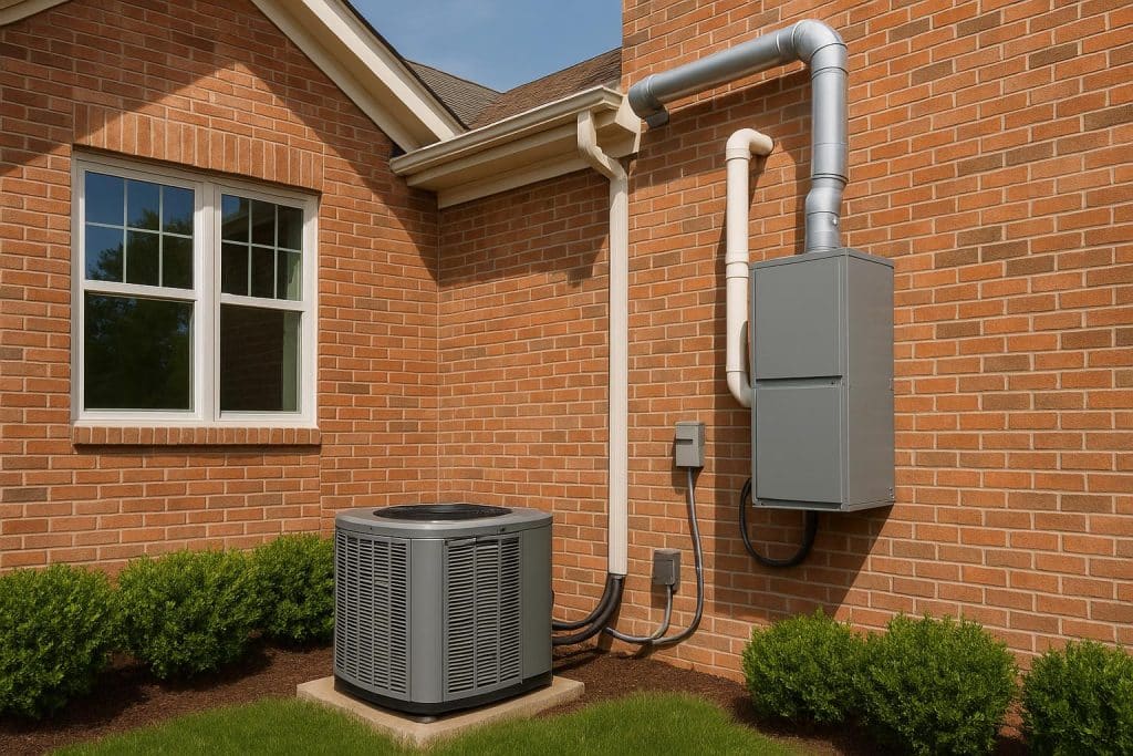 Why Birmingham Homeowners Trust Engle Services for Heating and Air Conditioning Solutions Engle Services technicians installing a heating and air conditioning unit in a Birmingham home